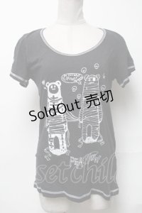 PEACE NOW / プリントTシャツ  黒 S-25-04-05-047-PU-TS-HR-ZS