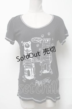 画像1: PEACE NOW / プリントTシャツ  黒 S-25-04-05-047-PU-TS-HR-ZS