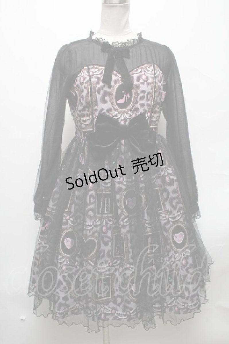 画像1: Angelic Pretty / Girly Leopardワンピース  グレー S-25-04-05-060-AP-OP-AS-ZS (1)