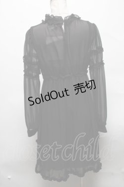 画像2: E hyphen world gallery / シフォンワンピース  黒 S-25-04-05-062-LO-OP-AS-ZS