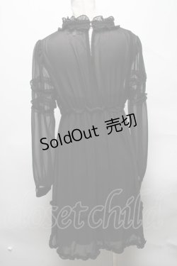画像3: E hyphen world gallery / シフォンワンピース  黒 S-25-04-05-062-LO-OP-AS-ZS