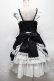 画像4: metamorphose / フローレンスケープ付きジャンパースカート  黒ｘ白 S-25-04-05-063-ME-OP-HR-ZS