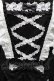 画像5: metamorphose / フローレンスケープ付きジャンパースカート  黒ｘ白 S-25-04-05-063-ME-OP-HR-ZS