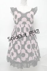 MILK / フロッキーフラワーワンピース  黒 S-25-04-05-065-ML-OP-HR-ZS