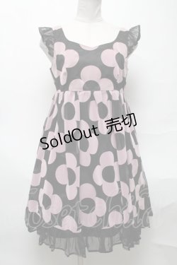 画像1: MILK / フロッキーフラワーワンピース  黒 S-25-04-05-065-ML-OP-HR-ZS