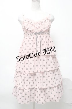 画像1: Emily Temple cute / シフォンドットキャミワンピース  ピンク S-25-04-05-071-ET-OP-HR-ZS