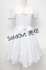 Angelic Pretty / Airyストライプワンピース  サックスｘ白 S-25-04-05-074-AP-OP-AS-ZS