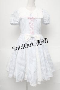 Angelic Pretty / Airyストライプワンピース  サックスｘ白 S-25-04-05-074-AP-OP-AS-ZS