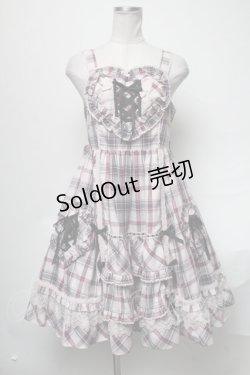 画像1: Angelic Pretty / トリプルハートジャンパースカート  ピンク S-25-04-05-076-AP-OP-AS-ZS