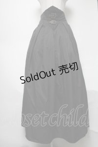 DARK IN LOVE / Gothic retro pattern long skirt M 黒 S-25-04-05-081-PU-SK-HR-ZS