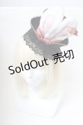 Angelic Pretty / Magical Night Theater Hatカチューシャ  黒ｘ白 S-25-04-05-009-AP-AC-AS-ZS