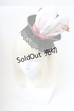 画像1: Angelic Pretty / Magical Night Theater Hatカチューシャ  黒ｘ白 S-25-04-05-009-AP-AC-AS-ZS