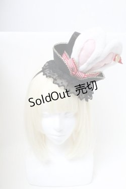 画像2: Angelic Pretty / Magical Night Theater Hatカチューシャ  黒ｘ白 S-25-04-05-009-AP-AC-AS-ZS