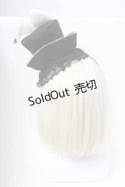 画像3: Angelic Pretty / Magical Night Theater Hatカチューシャ  黒ｘ白 S-25-04-05-009-AP-AC-AS-ZS