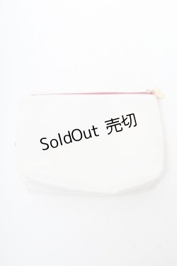 画像2: Maison de FLEUR / ガトーフレーズスクエアポーチ  赤ｘオフ S-25-04-05-010-LO-BG-HR-ZS