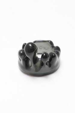 画像1: Q-pot. / クリアブラックメルトリング 16 黒 S-25-04-05-002-QP-AC-AS-ZS