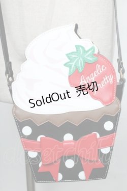 画像1: Angelic Pretty / Strawberry Cupcakeショルダーバッグ  黒 S-25-04-05-018-AP-BG-AS-ZS