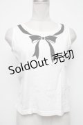 MILK / リボンタンクトップ  白 S-25-04-05-020-ML-TO-HR-ZS