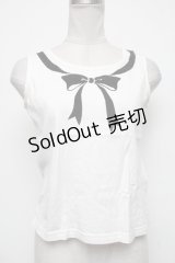 MILK / リボンタンクトップ  白 S-25-04-05-020-ML-TO-HR-ZS