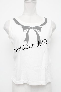 画像1: MILK / リボンタンクトップ  白 S-25-04-05-020-ML-TO-HR-ZS