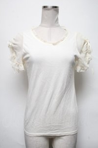 Fi.n.t / シフォン袖カットソー  オフ S-25-04-05-024-CA-TO-HR-ZS