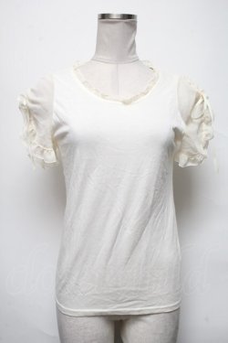 画像1: Fi.n.t / シフォン袖カットソー  オフ S-25-04-05-024-CA-TO-HR-ZS