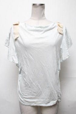 画像1: an another angelus / 袖フリルリボンカットソー  サックス S-25-04-05-030-CA-TO-HR-ZS