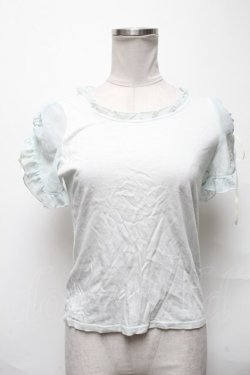 画像1: Fi.n.t / シフォン袖カットソー  サックス S-25-04-05-031-CA-TO-HR-ZS