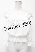 Ank Rouge / シフォントップス  白 S-25-04-05-033-CA-TO-AS-ZS