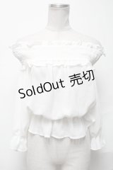 Ank Rouge / シフォントップス  白 S-25-04-05-033-CA-TO-AS-ZS