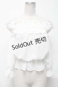 Ank Rouge / シフォントップス  白 S-25-04-05-033-CA-TO-AS-ZS
