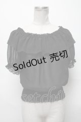 F&A / シフォントップス  黒 S-25-04-05-034-LO-TO-AS-ZS