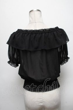画像2: F&A / シフォントップス  黒 S-25-04-05-034-LO-TO-AS-ZS