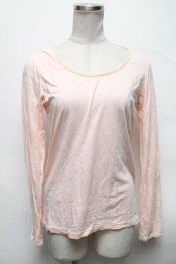画像1: Cherir la femme / パールデザインカットソー  ピンク S-25-04-05-035-LO-TO-HR-ZS