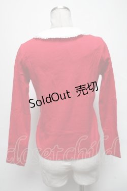 画像2: MILK / ロゴ刺繍襟付きカットソー  赤 S-25-04-05-040-ML-TO-HR-ZS