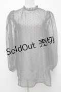 E hyphen world gallery / ドットシフォントップス  黒 S-25-04-05-043-LO-TO-AS-ZS