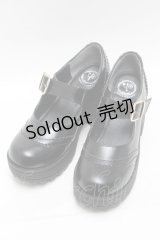 YOSUKE / 厚底ベルトパンプス  黒 S-25-04-06-004-PU-SH-HR-ZS