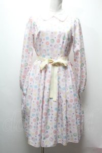 Emily Temple cute / ドロップボタンワンピース  ピンク S-25-04-06-043-ET-OP-AS-ZS