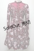 axes femme / 総バラベルト付ワンピース  ワイン S-25-04-06-048-AX-OP-HR-ZI
