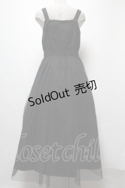 画像2: axes femme / ブーケ刺繍チュールジャンスカ  黒 S-25-04-06-051-AX-OP-HR-ZS