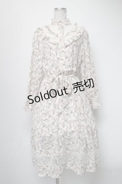 画像1: axes femme / フリル花柄ロングワンピース  キナリ S-25-04-06-058-AX-OP-HR-ZS