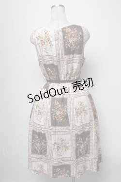 画像2: axes femme / 額縁柄ワンピース  オフｘブラウン S-25-04-06-061-AX-OP-HR-ZS