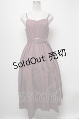 axes femme / ドロストデザインキャミワンピース  ワイン S-25-04-06-066-AX-OP-HR-ZI