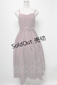 axes femme / ドロストデザインキャミワンピース  ワイン S-25-04-06-066-AX-OP-HR-ZI
