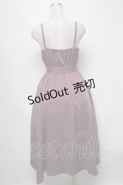 画像2: axes femme / ドロストデザインキャミワンピース  ワイン S-25-04-06-066-AX-OP-HR-ZI
