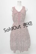 axes femme / ヴィンテージ花柄ワンピース  ワイン S-25-04-06-067-AX-OP-HR-ZS