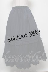 axes femme / コットンフレアロングスカート  紺 S-25-04-06-076-AX-SK-HR-ZI