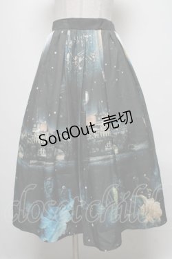 画像1: axes femme Nostalgic / 幻想街柄ロングスカート  グリーン S-25-04-06-079-LO-SK-HR-ZS