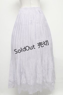 画像2: axes femme / 裾レースプリーツスカート  ラベンダー S-25-04-06-082-AX-SK-HR-ZI