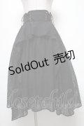 axes femme / 総レース編み上げスカート  黒 S-25-04-06-083-AX-SK-HR-ZS